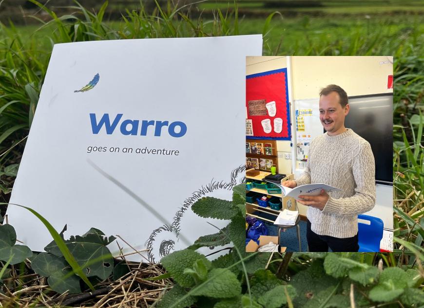 Investigator Tom Elliott reading Warro