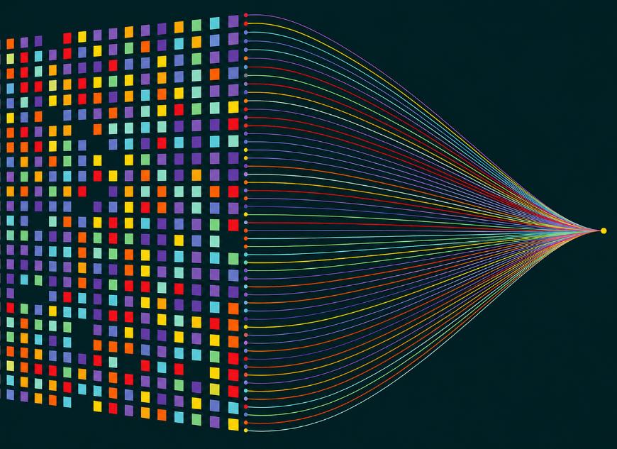 Data merging graphic