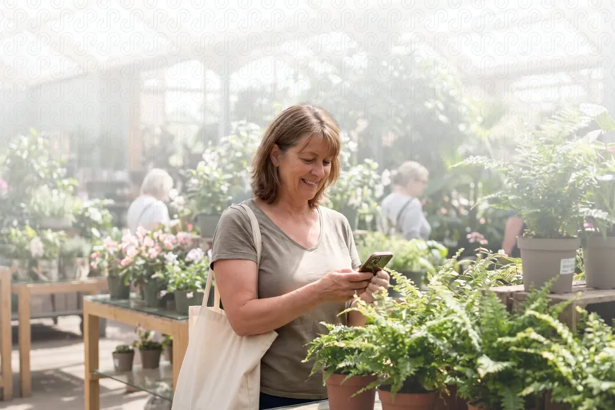 Person in garden centre