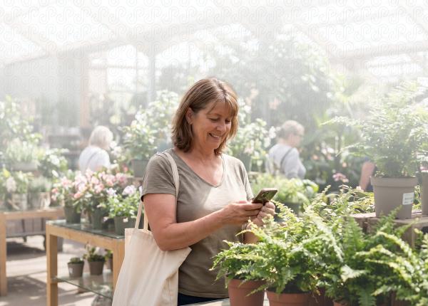 Person in garden centre
