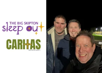 Commissioner Brent Homan at the Big Skipton International Sleep Out