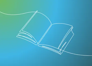 Line drawing of a book